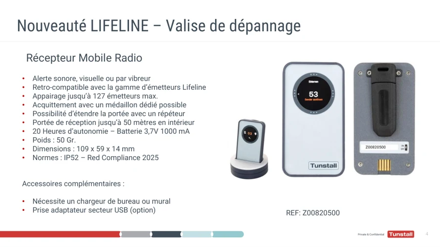 Valise de dépannage avec récepteur mobile radio
